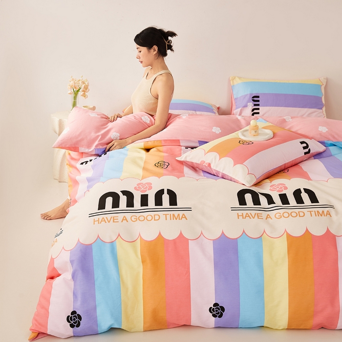 91家纺网 家纺一手货源 找家纺 潮邦创意家居 2025特价春夏新款13070全棉四件套 【第一批】 偶遇时光