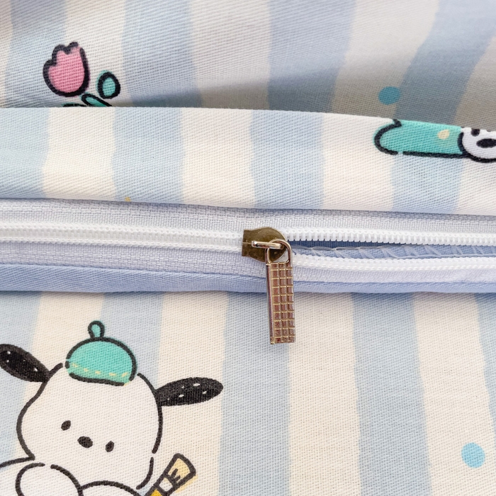 91家纺网 家纺一手货源 找家纺 春雨家居 2025新款春夏卡通印花全棉四件套 兔兔乐园