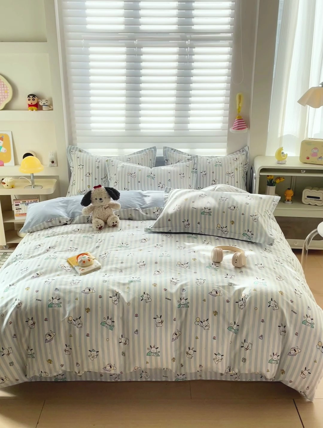 91家纺网 家纺一手货源 找家纺 春雨家居 2025新款春夏卡通印花全棉单被套 兔兔乐园
