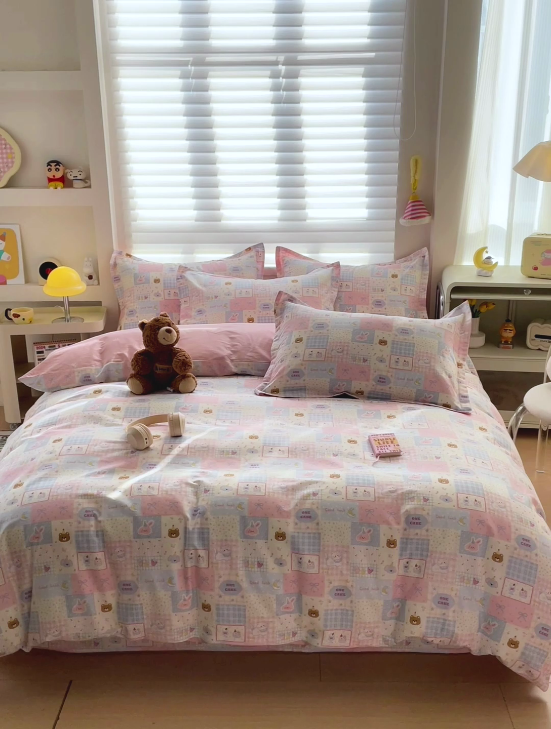 91家纺网 家纺一手货源 找家纺 春雨家居 2025新款春夏卡通印花全棉四件套 甜心乐园