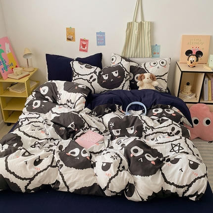 91家纺网 家纺一手货源 找家纺 （总）卡斯诺家纺馆 2025新款水洗云朵棉四件套【下载文件夹包含买家秀】