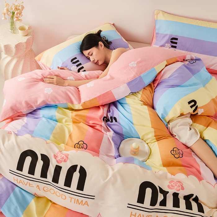 91家纺网 家纺一手货源 找家纺 潮邦创意家居 2025特价春夏新款13070全棉四件套 【第一批】 偶遇时光