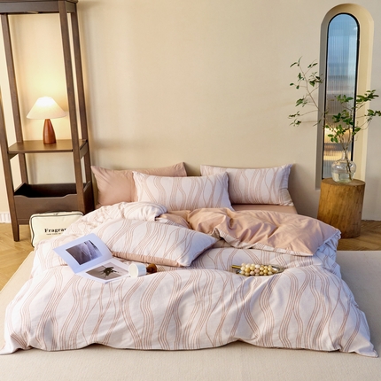 91家纺网 家纺一手货源 找家纺 久典2025 60支色织三层大提花基础款四件套 流年