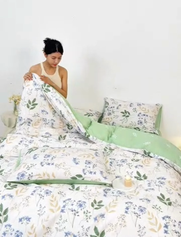 91家纺网 家纺一手货源 找家纺 潮邦创意家居 2025特价春夏新款13070全棉四件套 【第一批】 春意盎然