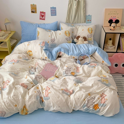 91家纺网 家纺一手货源 找家纺 （总）卡斯诺家纺馆 2025新款水洗云朵棉四件套【下载文件夹包含买家秀】