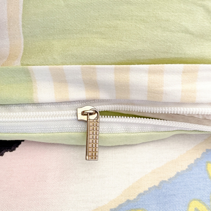 91家纺网 家纺一手货源 找家纺 春雨家居 2025新款春夏卡通印花全棉单被套 小熊猫