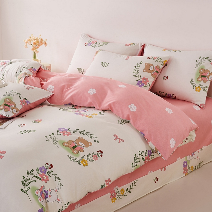 91家纺网 家纺一手货源 找家纺 潮邦创意家居 2025特价春夏新款13070全棉四件套 【第一批】 缤纷花园