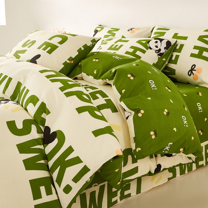 91家纺网 家纺一手货源 找家纺 潮邦创意家居 2025特价春夏新款13070全棉四件套 【第一批】 功夫熊猫