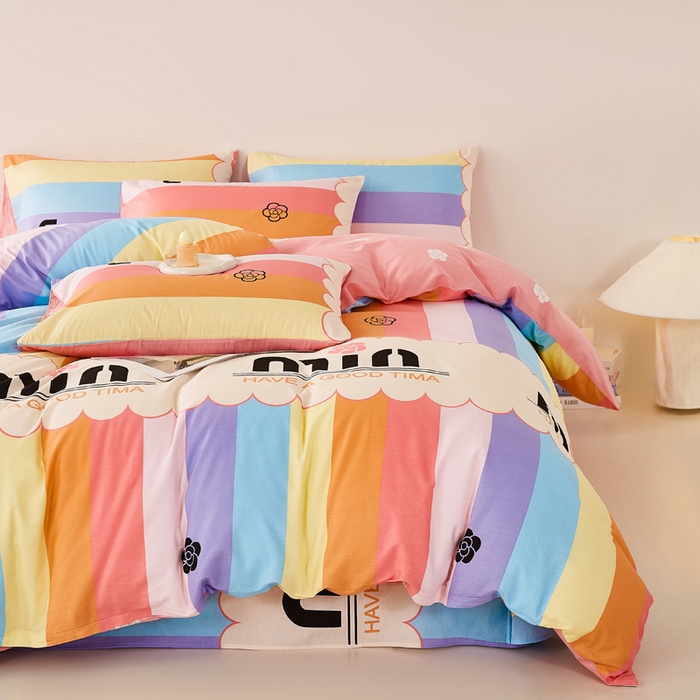 91家纺网 家纺一手货源 找家纺 潮邦创意家居 2025特价春夏新款13070全棉四件套 【第一批】 偶遇时光