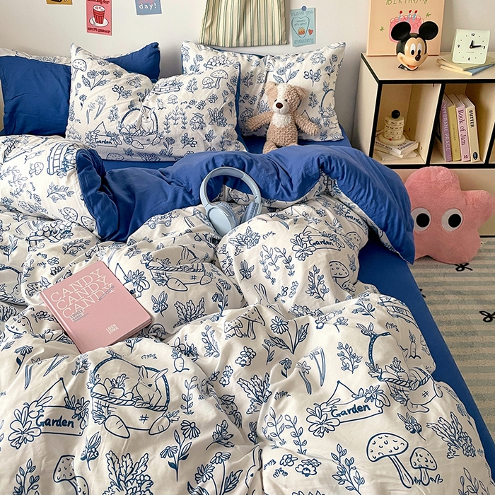 91家纺网 家纺一手货源 找家纺 卡斯诺家纺馆 2025新款水洗云朵棉四件套【下载文件夹包含买家秀】 涂鸭日记