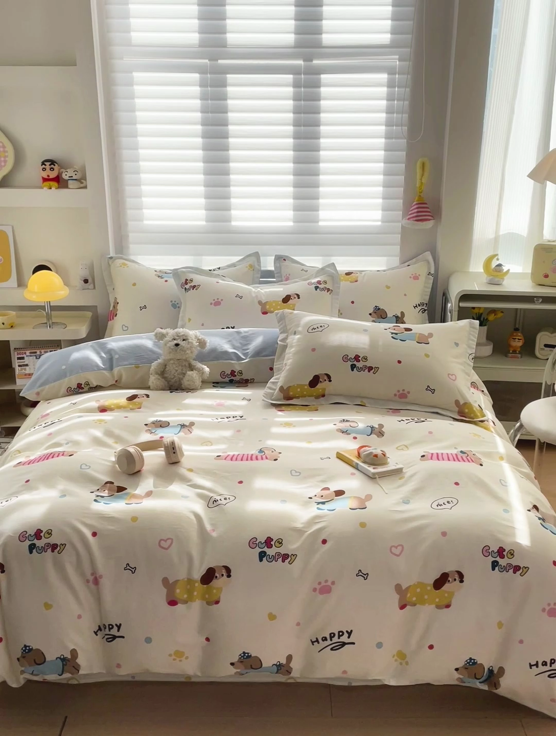 91家纺网 家纺一手货源 找家纺 春雨家居 2025新款春夏卡通印花全棉四件套 童趣蜜歌