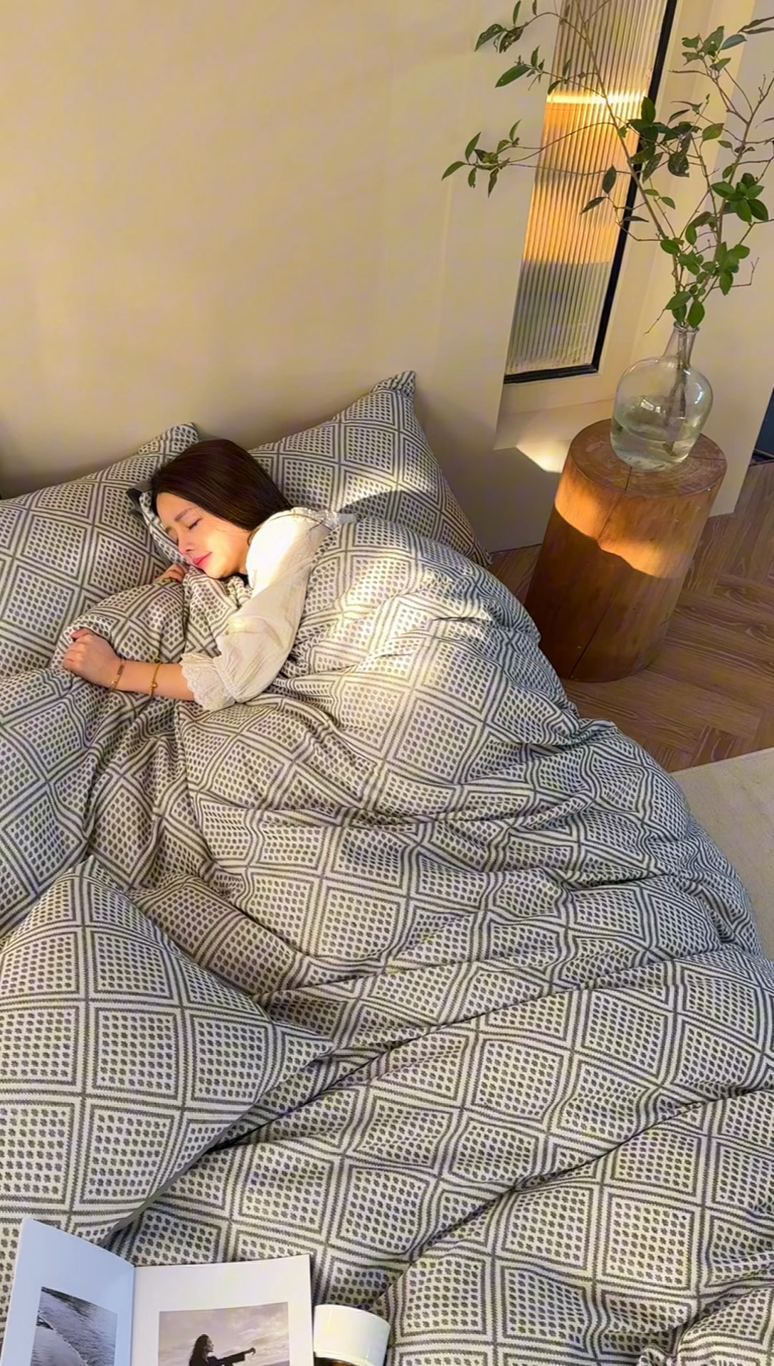 91家纺网 家纺一手货源 找家纺 久典2025 60支色织三层大提花基础款四件套 绅士格