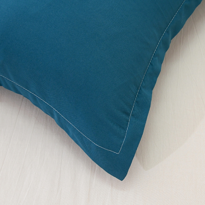 91家纺网 家纺一手货源 找家纺 梵巢2025新款水洗棉纯色单品枕套 海青