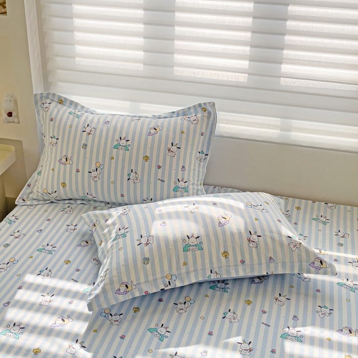 91家纺网 家纺一手货源 找家纺 春雨家居 2025新款春夏卡通印花全棉单枕套 3.兔兔乐园