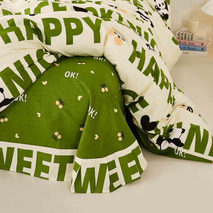 91家纺网 家纺一手货源 找家纺 潮邦创意家居 2025特价春夏新款13070全棉四件套 【第一批】 功夫熊猫