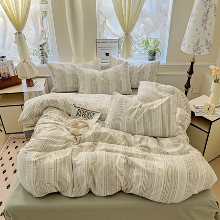 逸尚阁 2025新款针织双层纱印花四件套（提供买家秀） 梧枝