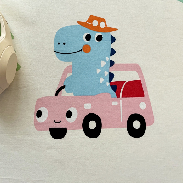 91家纺网 家纺一手货源 找家纺 春雨家居 2025新款春夏卡通印花全棉单枕套 5.快乐旅行