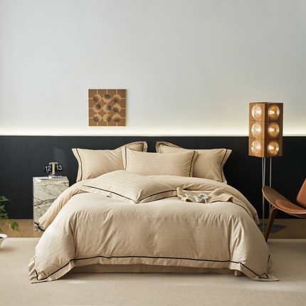 91家纺网 家纺一手货源 找家纺 （总）三朵全棉60S贡缎长绒棉大提花四件套-柏林系列