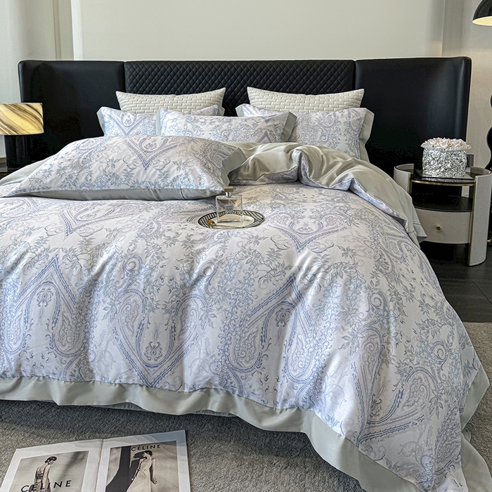 91家纺网 家纺一手货源 找家纺 迷尚家居 2025新款100%莱赛尔数码印花四件套 梦境之翼