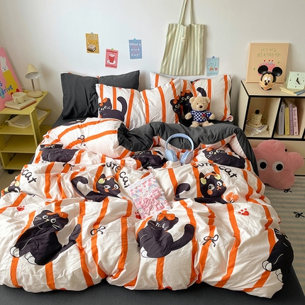 91家纺网 家纺一手货源 找家纺 （总）卡斯诺家纺馆 2025新款水洗云朵棉四件套【下载文件夹包含买家秀】