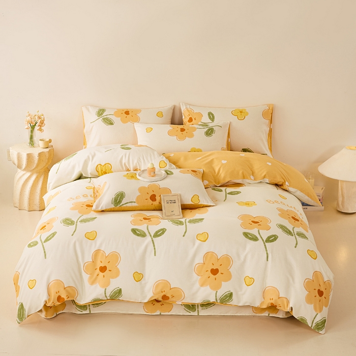 91家纺网 家纺一手货源 找家纺 潮邦创意家居 2025特价春夏新款13070全棉四件套 【第一批】 向阳花开