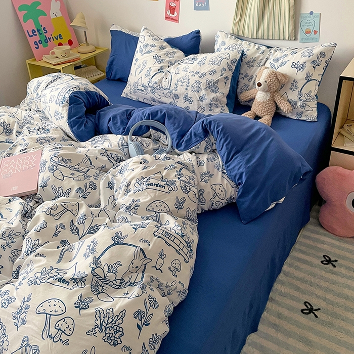 91家纺网 家纺一手货源 找家纺 卡斯诺家纺馆 2025新款水洗云朵棉四件套【下载文件夹包含买家秀】 涂鸭日记