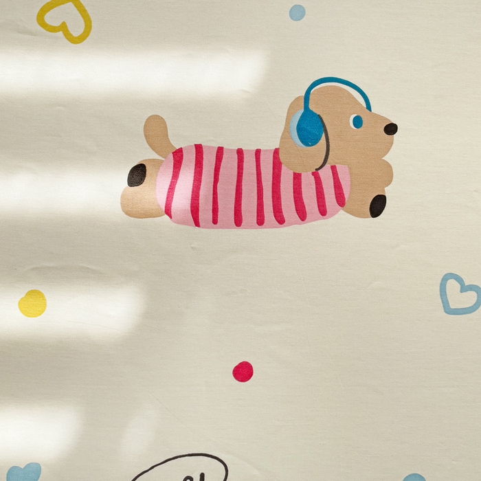 91家纺网 家纺一手货源 找家纺 春雨家居 2025新款春夏卡通印花全棉单床笠 童趣蜜歌