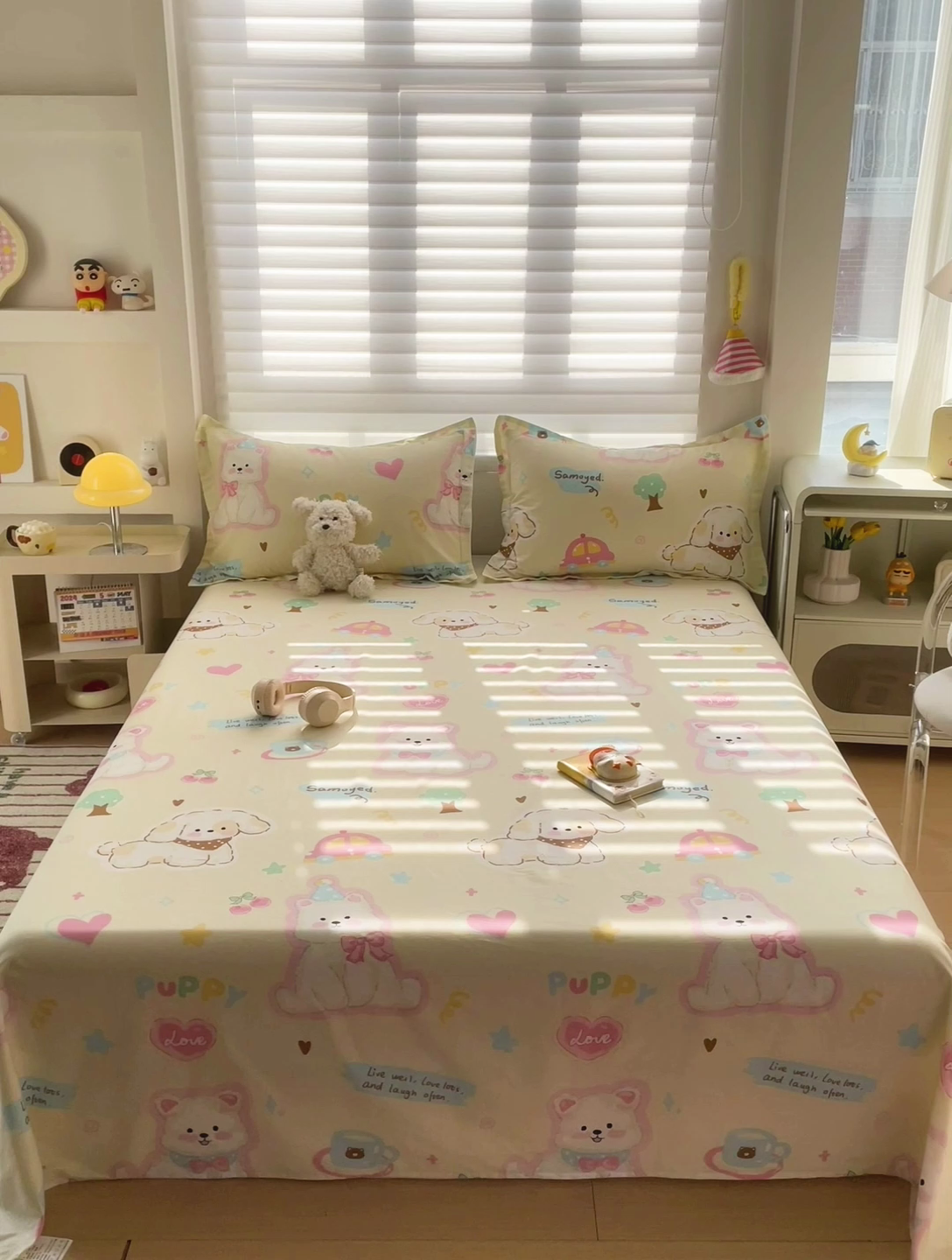 91家纺网 家纺一手货源 找家纺 春雨家居 2025新款春夏卡通印花全棉单床单 萌趣乐园