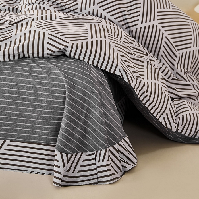 91家纺网 家纺一手货源 找家纺 潮邦创意家居 2025特价春夏新款13070全棉四件套 【第一批】 简格