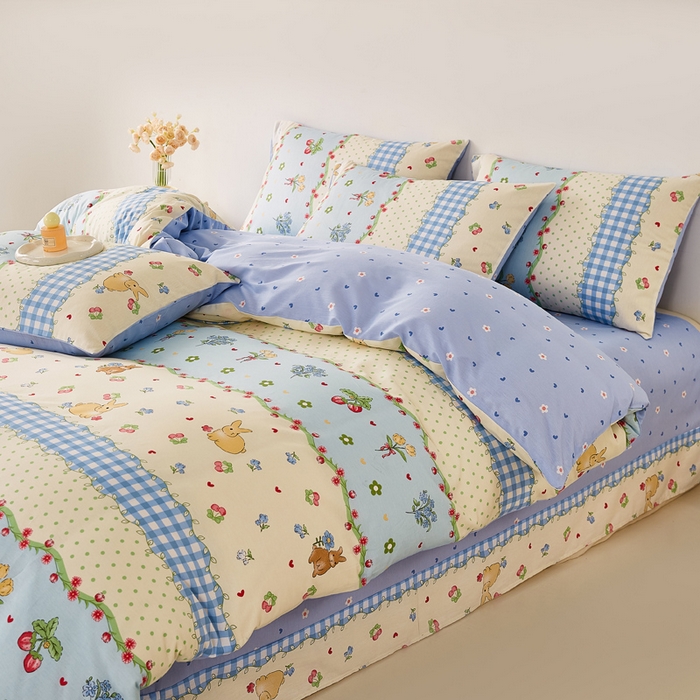 91家纺网 家纺一手货源 找家纺 潮邦创意家居 2025特价春夏新款13070全棉四件套 【第一批】 云瑶花园