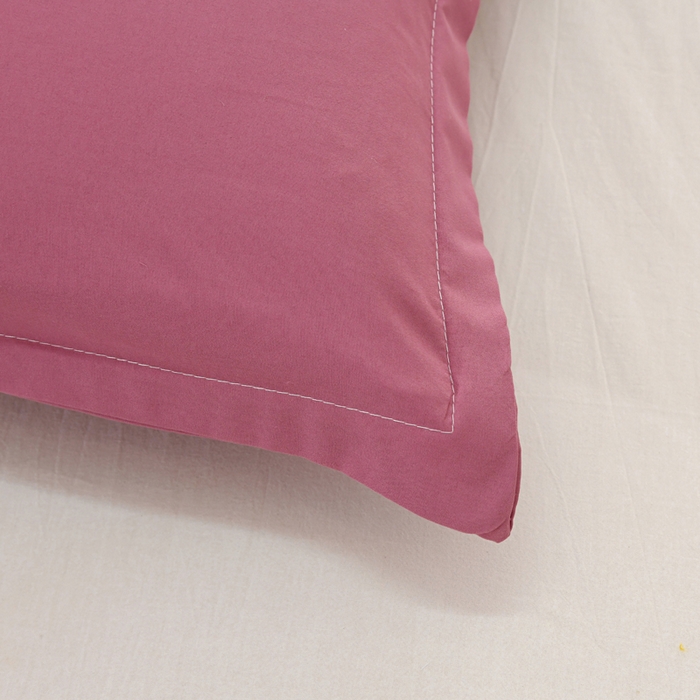 91家纺网 家纺一手货源 找家纺 梵巢2025新款水洗棉纯色单品枕套 浅豆沙