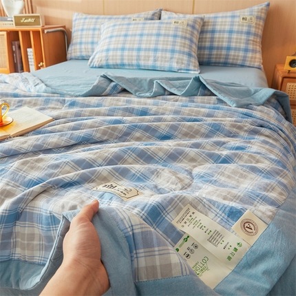 91家纺网 家纺一手货源 找家纺 （总）招财星家纺 2025新款无印风新疆棉夏被夏凉被空调被可机洗直播可过质检