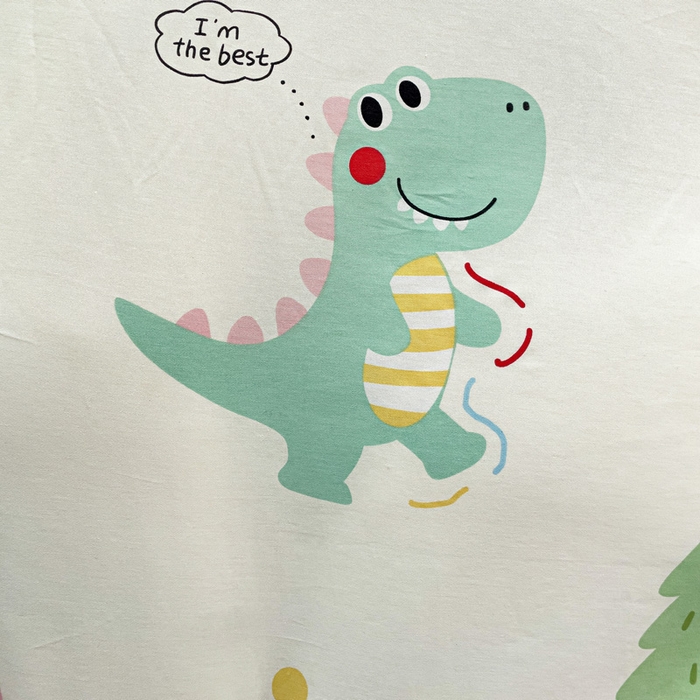 91家纺网 家纺一手货源 找家纺 春雨家居 2025新款春夏卡通印花全棉单被套 快乐旅行