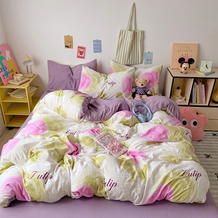 91家纺网 家纺一手货源 找家纺 （总）卡斯诺家纺馆 2025新款水洗云朵棉四件套【下载文件夹包含买家秀】