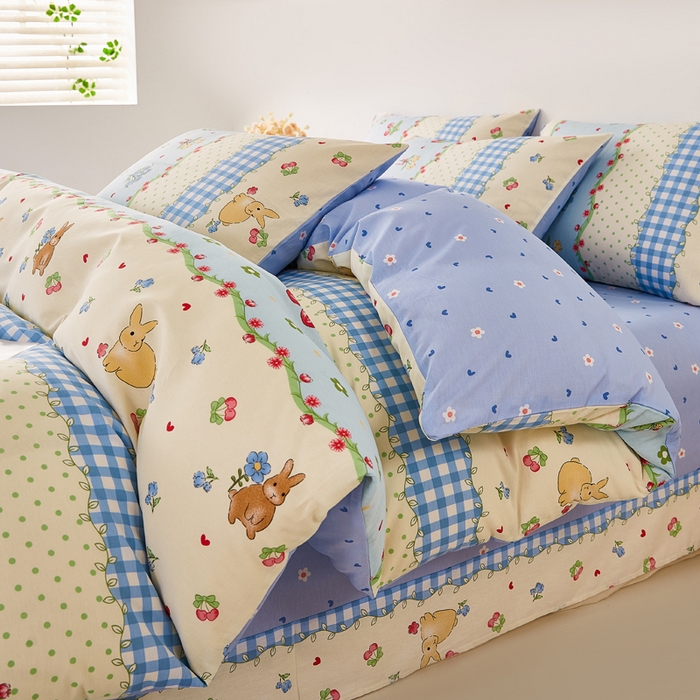 91家纺网 家纺一手货源 找家纺 潮邦创意家居 2025特价春夏新款13070全棉四件套 【第一批】 云瑶花园