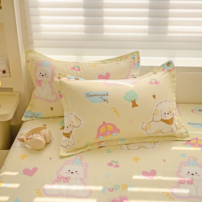 91家纺网 家纺一手货源 找家纺 春雨家居 2025新款春夏卡通印花全棉单枕套 13.萌趣乐园