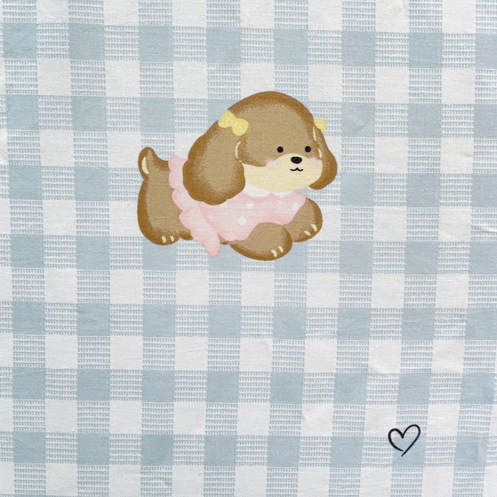 91家纺网 家纺一手货源 找家纺 春雨家居 2025新款春夏卡通印花全棉单床笠 星星发夹狗