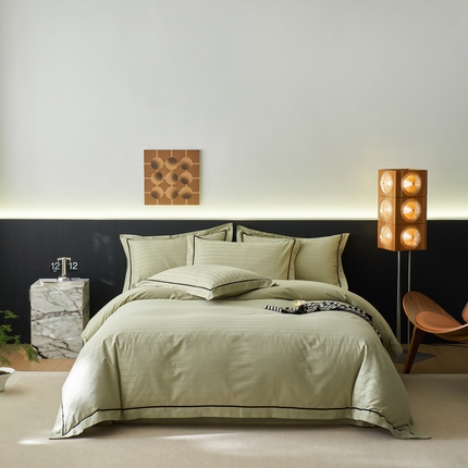 91家纺网 家纺一手货源 找家纺 （总）三朵全棉60S贡缎长绒棉大提花四件套-柏林系列