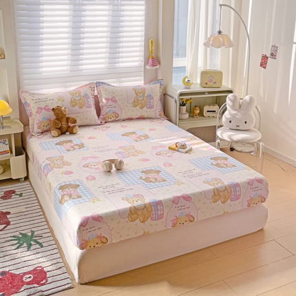 春雨家居 2025新款春夏卡通印花全棉单床笠 甜甜心事