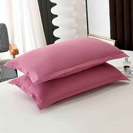 梵巢2025新款水洗棉纯色单品枕套 浅豆沙