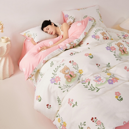 潮邦创意家居 2025特价春夏新款13070全棉四件套 【第一批】 缤纷花园