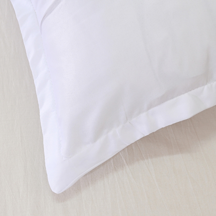 91家纺网 家纺一手货源 找家纺 梵巢2025新款水洗棉纯色单品枕套 纯白