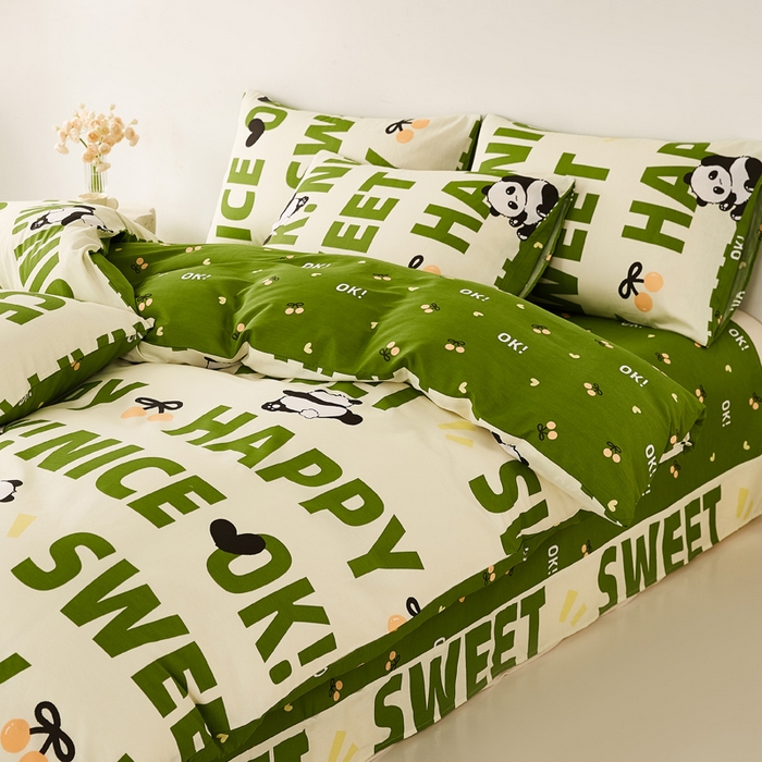 91家纺网 家纺一手货源 找家纺 潮邦创意家居 2025特价春夏新款13070全棉四件套 【第一批】 功夫熊猫