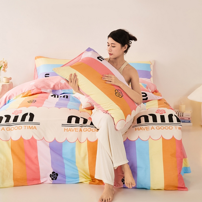 91家纺网 家纺一手货源 找家纺 潮邦创意家居 2025特价春夏新款13070全棉四件套 【第一批】 偶遇时光