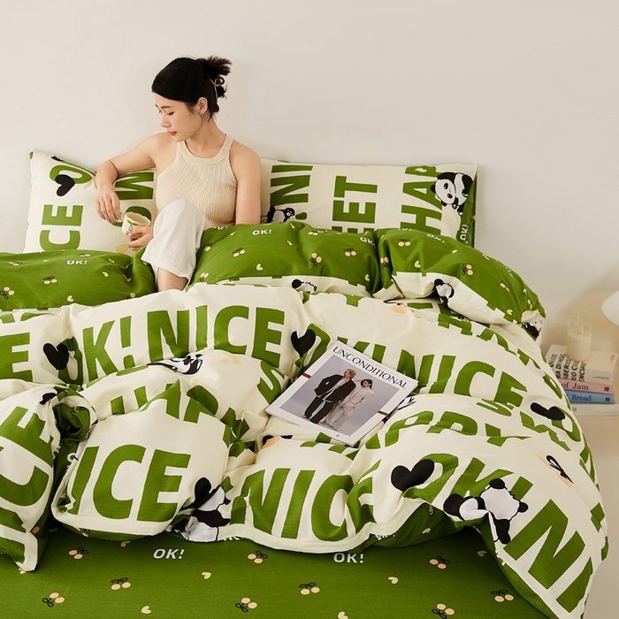 91家纺网 家纺一手货源 找家纺 潮邦创意家居 2025特价春夏新款13070全棉四件套 【第一批】 功夫熊猫