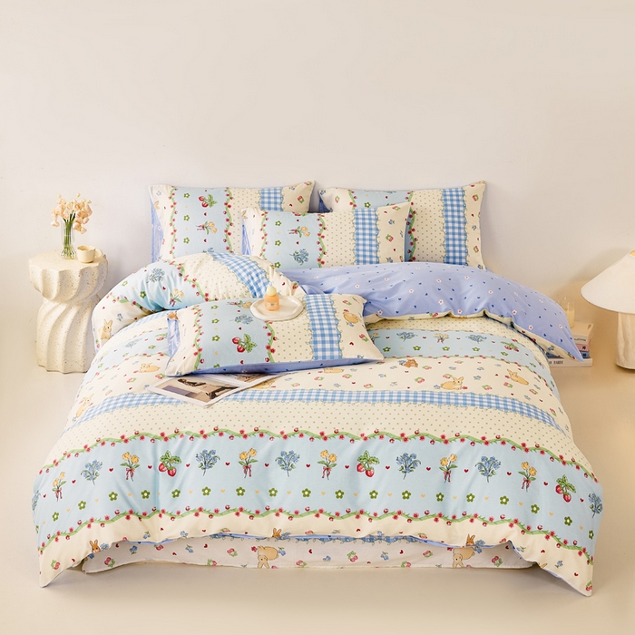 91家纺网 家纺一手货源 找家纺 潮邦创意家居 2025特价春夏新款13070全棉四件套 【第一批】 云瑶花园