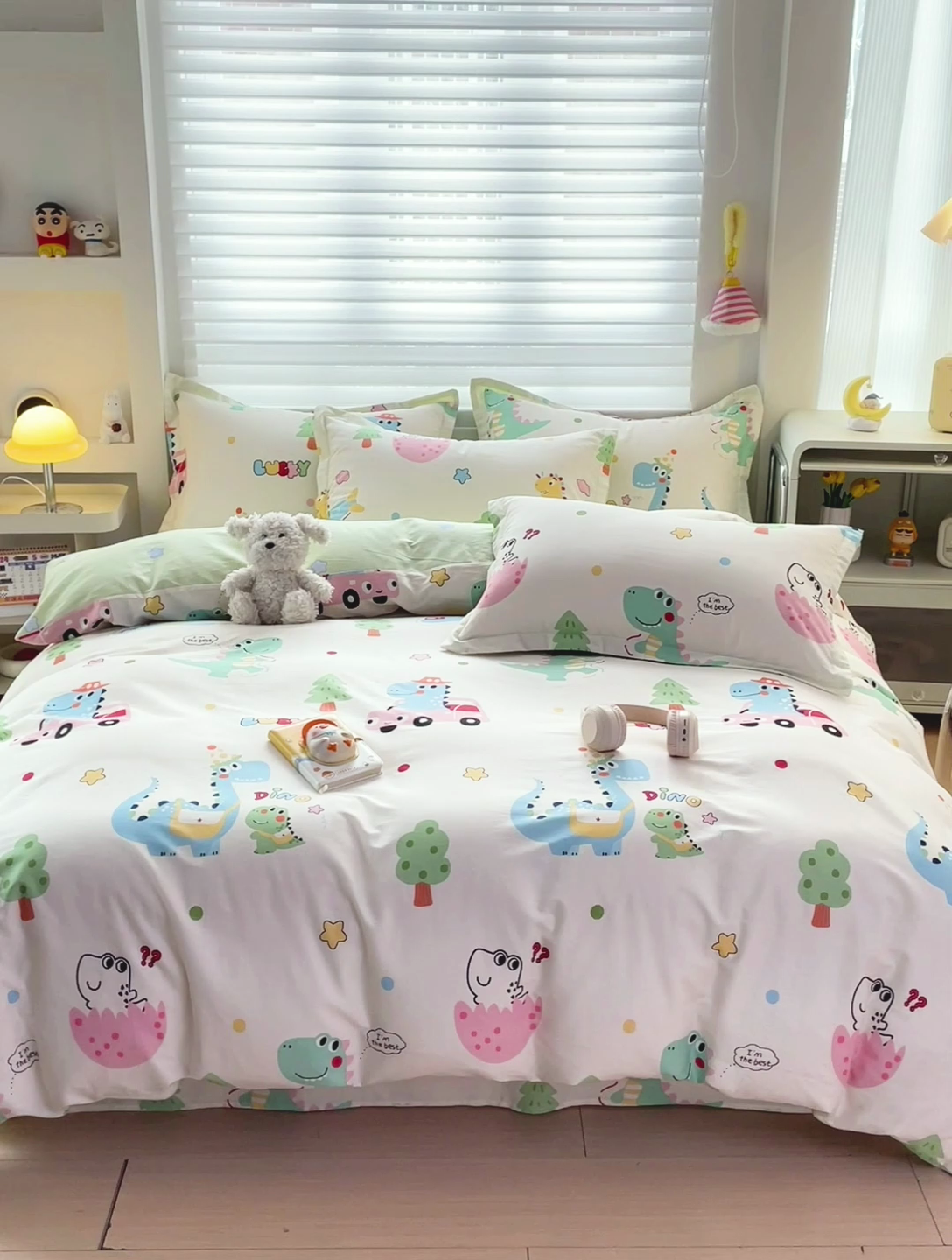 91家纺网 家纺一手货源 找家纺 春雨家居 2025新款春夏卡通印花全棉四件套 快乐旅行