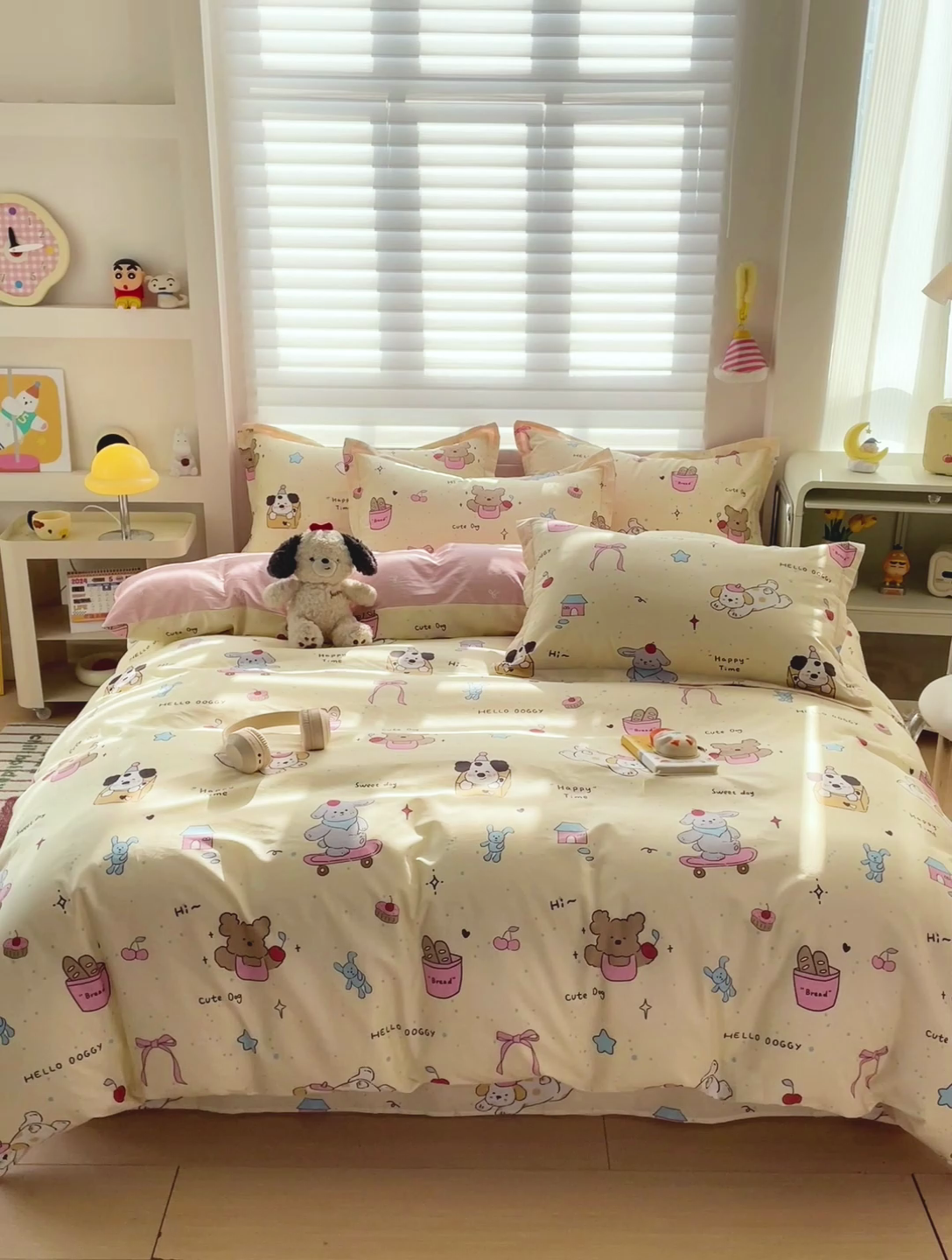 91家纺网 家纺一手货源 找家纺 春雨家居 2025新款春夏卡通印花全棉单被套 可爱颂