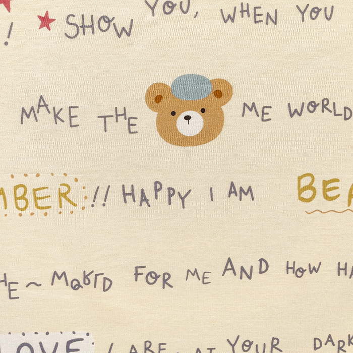 91家纺网 家纺一手货源 找家纺 春雨家居 2025新款春夏卡通印花全棉单床笠 红星小熊