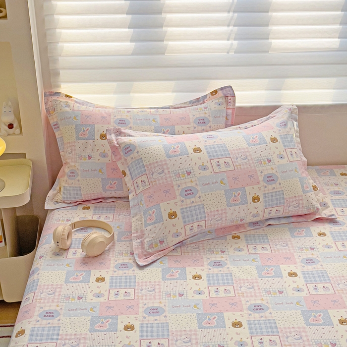 91家纺网 家纺一手货源 找家纺 春雨家居 2025新款春夏卡通印花全棉单枕套 14.甜心乐园